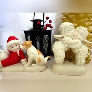 TWO SnowBabies “friends” figurines:
Babies Best Friend & Friends Support Friends